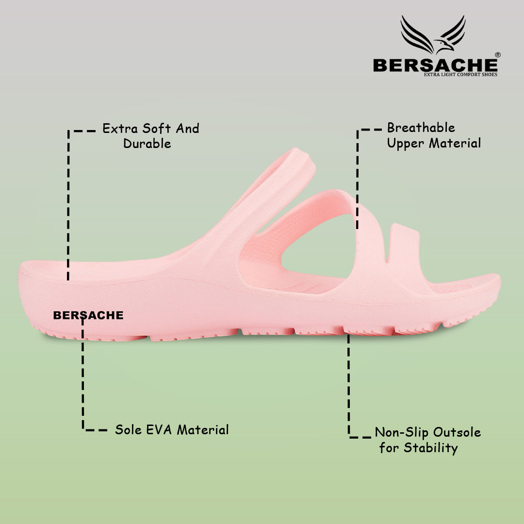 Bersache Extra Soft Classic Casual with Regular wear with Ultra Soft & Flexibility Technology Sandal's For Women's & Girl's-(6250-Pink)
