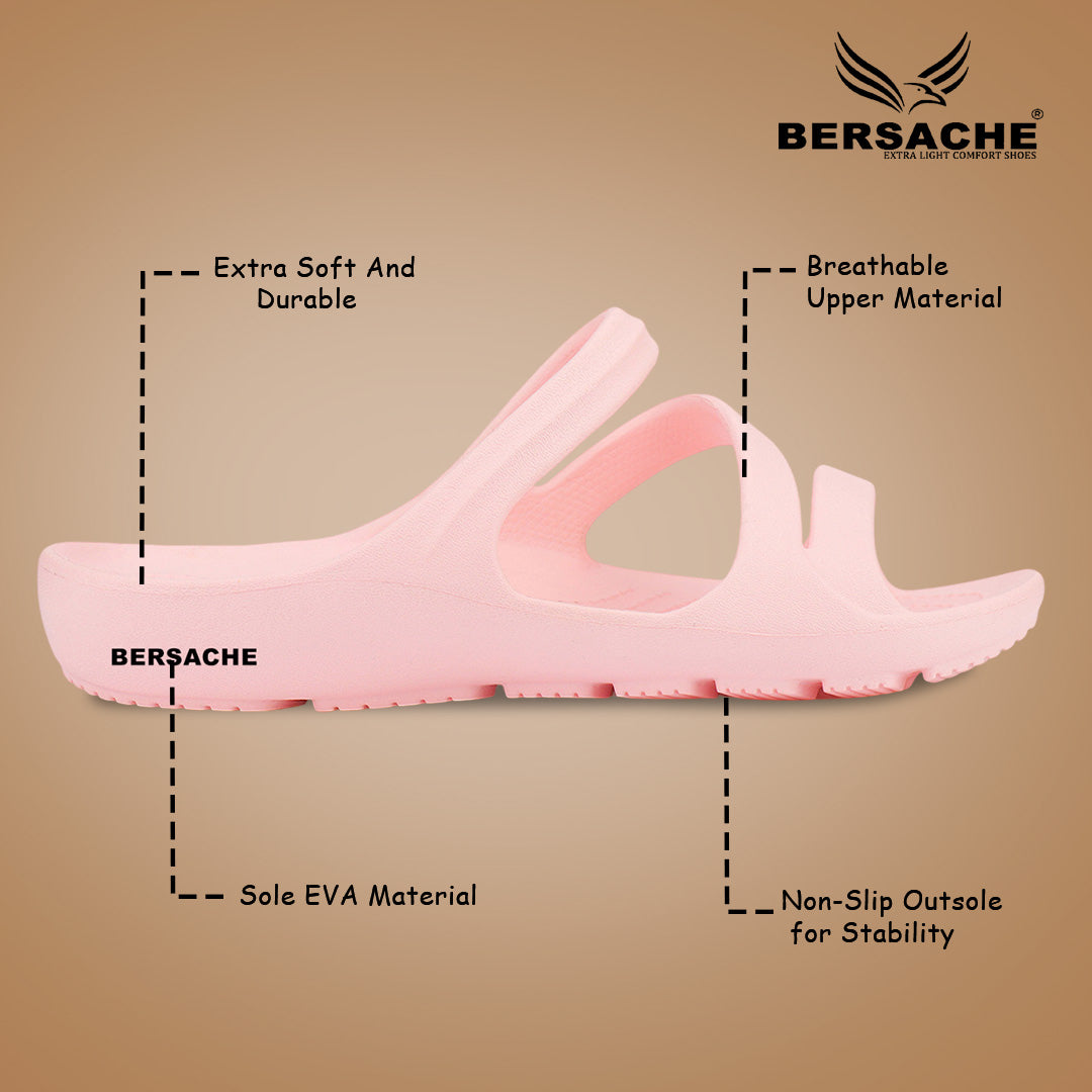 Bersache Extra Soft Classic Casual with Regular wear with Ultra Soft & Flexibility Technology Slipper For Women's & Girl's-(6250-Pink)