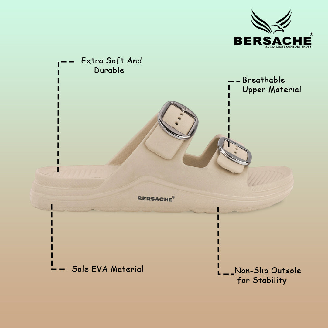 Bersache Extra Soft Classic Casual with Regular wear with Ultra Soft & Flexibility Technology Flip-Flop for Men's-(6283-Beige)