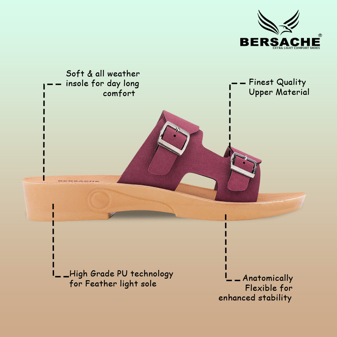 Bersache Extra Soft Classic Casual with Regular wear with Ultra Soft & Flexibility Technology Sandal's For Women's & Girl's-Brown-6233