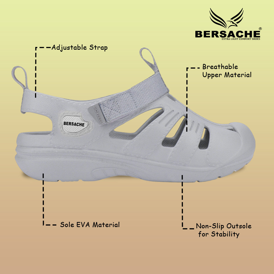 Bersache Extra Soft Classic Casual with Regular wear with Ultra Soft & Flexibility Technology Sandal For men's & boy's-6264-Grey