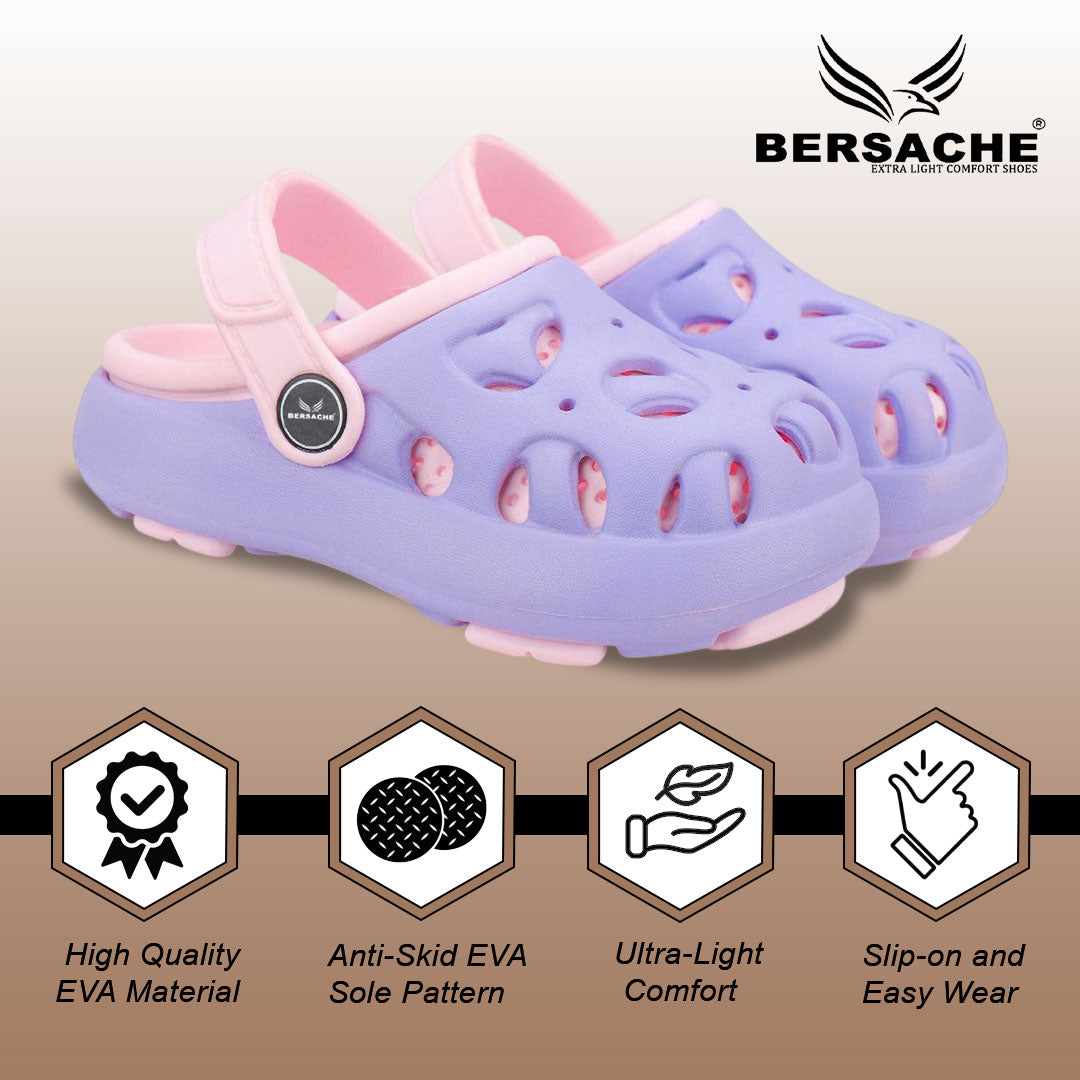 Bersache Extra Soft Classic Casual CHAPPAL with Regular wear with Ultra Soft & Flexibility Technology Sandal for Kids's - Purple -6316.