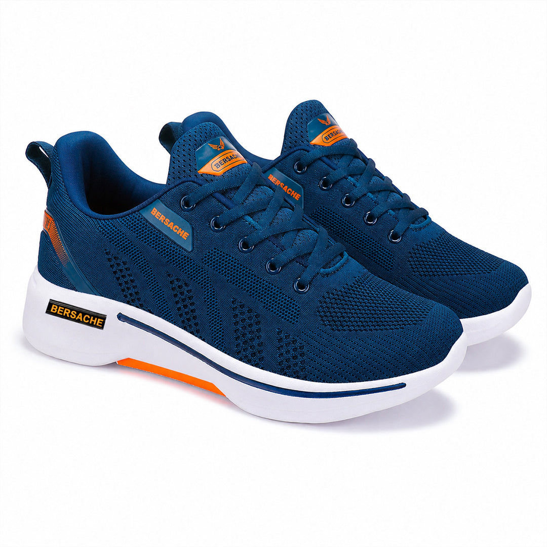 Bersache Lightweight Sports Running Shoes For Men Blue-7050