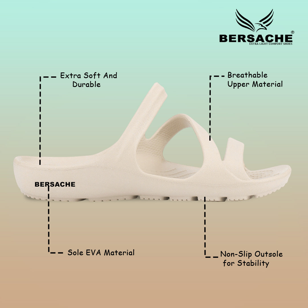 Bersache Extra Soft Classic Casual with Regular wear with Ultra Soft & Flexibility Technology Sandal's For Women's & Girl's-(6251-Beige)