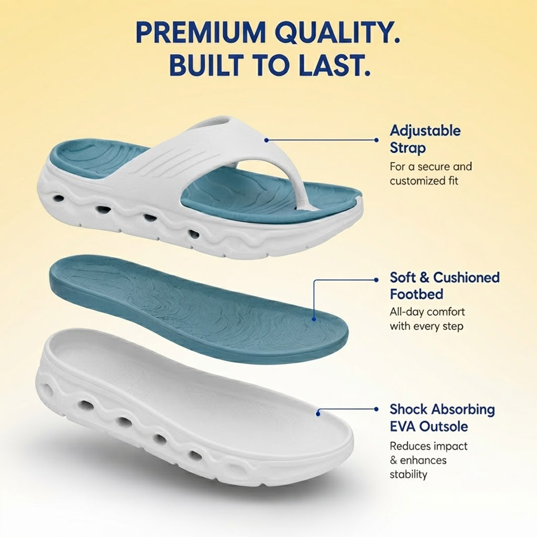 Bersache Extra Soft Classic Casual with Regular wear with Ultra Soft & Flexibility Technology Flip-Flop for Men's-(6343-White & Sea-Green).