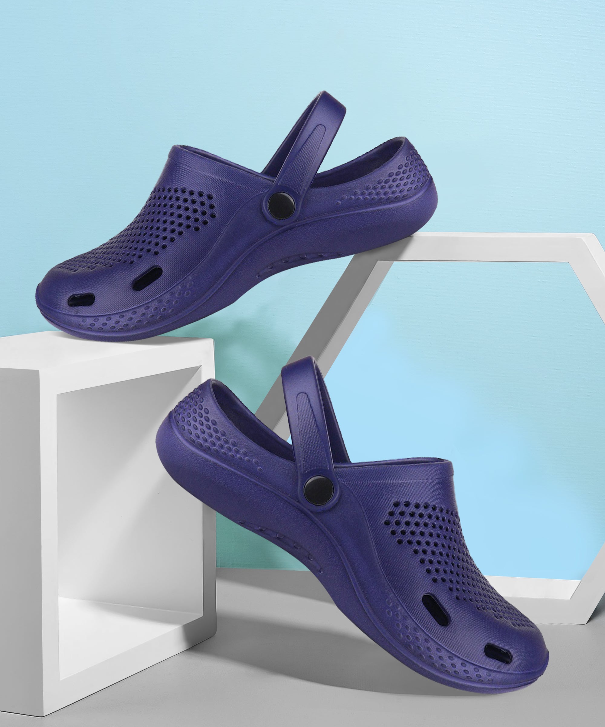 Bersache Extra Soft Classic Casual with Back Strap Regular wear with Ultra Soft & Flexibility Technology Flip-Flop for Men's/ Boy's-Blue-6071