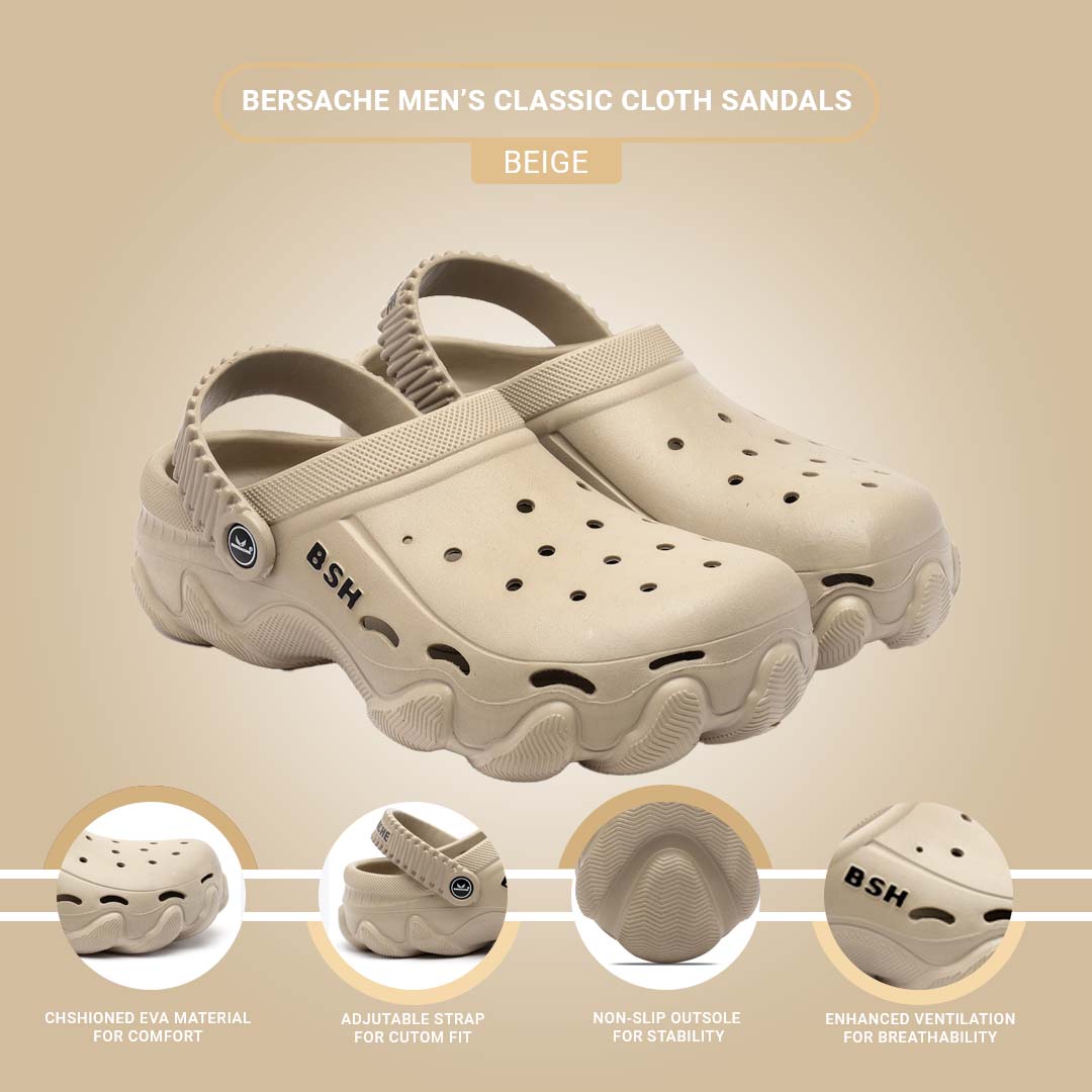 Bersache Extra Soft Classic Casual with Regular wear with Ultra Soft & Flexibility Technology Flip Flop for Men's & Boy's --(Beige) -6089