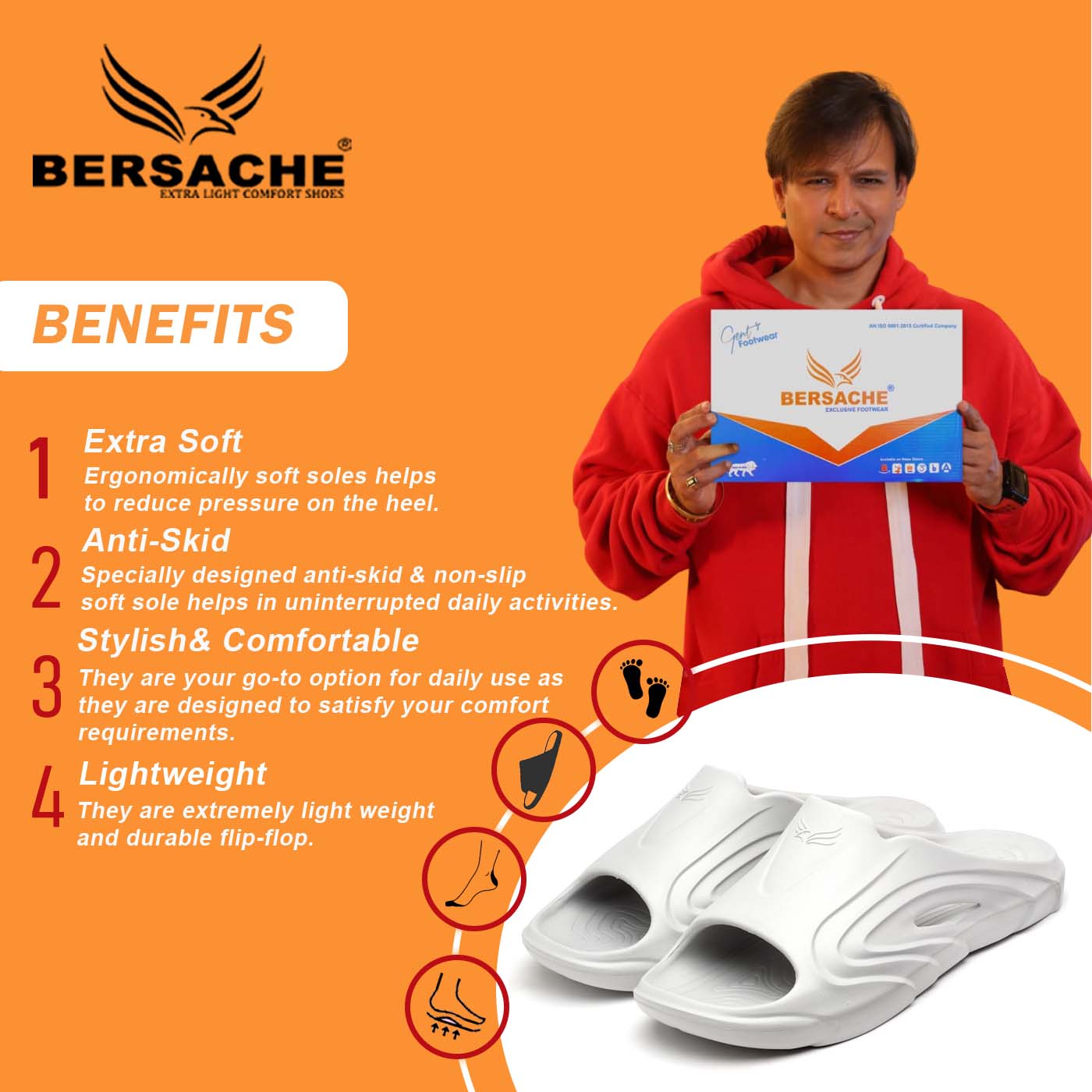 Bersache Extra Soft Classic Casual with Regular wear with Ultra Soft & Flexibility Technology Flip Flop for Men's & Boy's (6113-Grey)