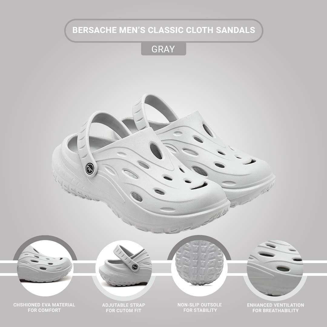 Bersache Extra Soft Classic Casual with Regular wear with Ultra Soft & Flexibility Technology Flip Flop for Men's & -Grey-6125