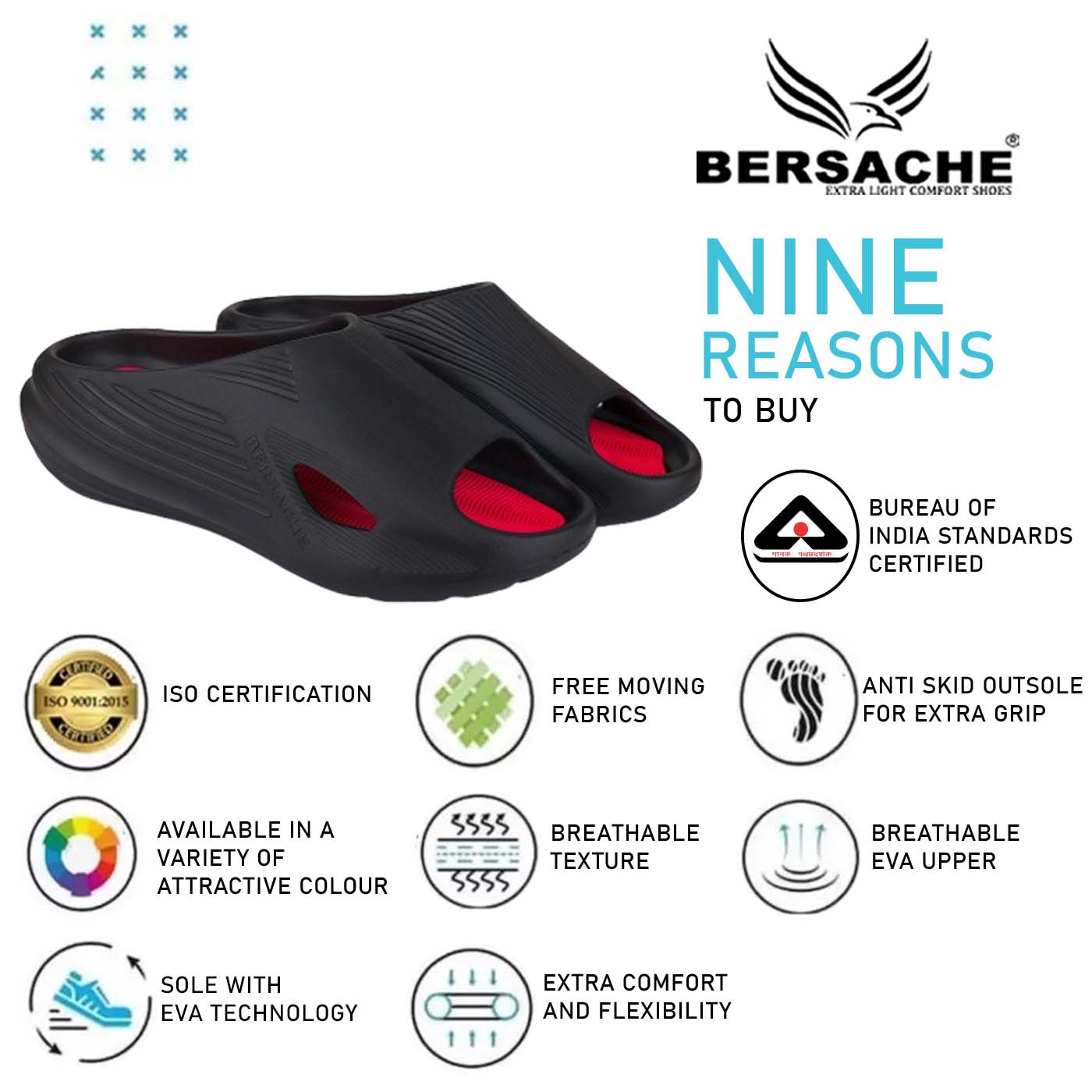 Bersache Extra Soft Classic Casual with Regular wear with Ultra Soft & Flexibility Technology Flip Flop for Men's & Boy's (6147-Black)