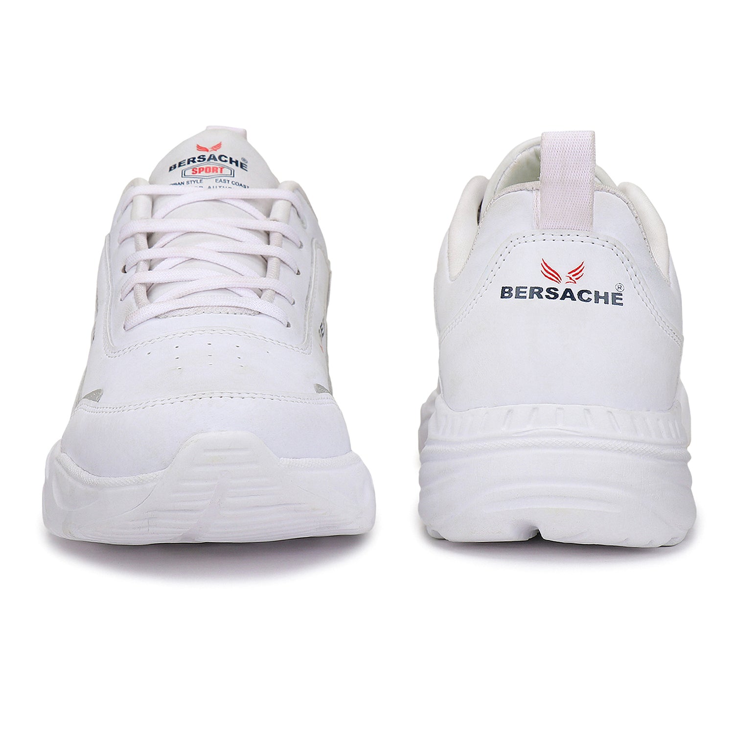 Bersache Lightweight Sports Running Shoes For Men White-7054.