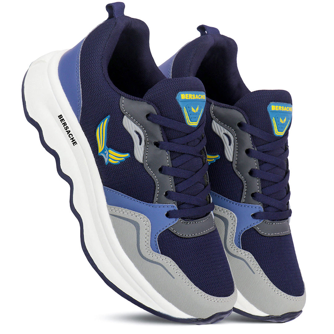 Bersache Casual Sneaker shoe for Men| Soft Cushioned Insole , Slip-Resistance Casuals For Men (Blue-8150)