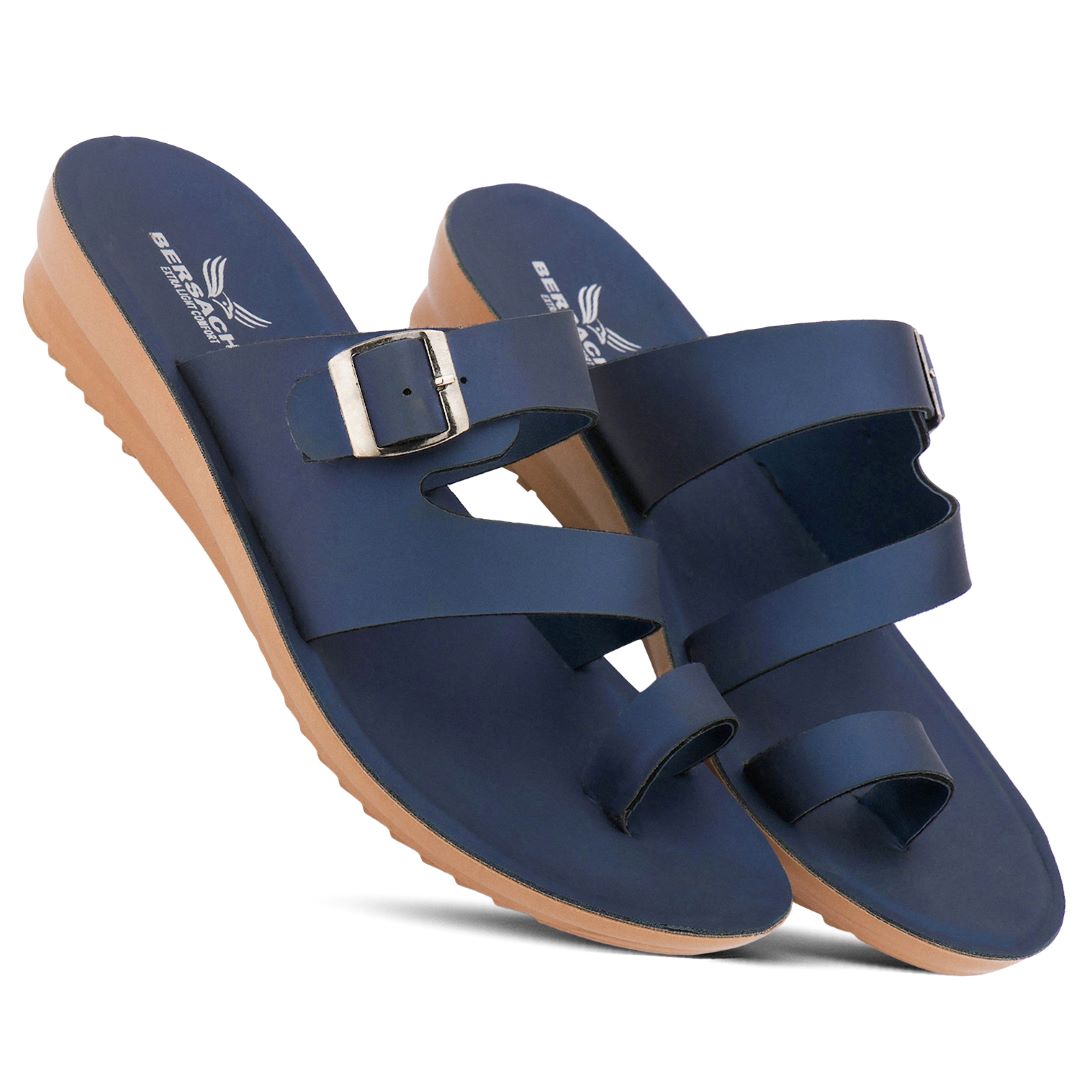 Bersache Extra Soft Classic Casual with Regular wear with Ultra Soft & Flexibility Technology Slipper For Women's & Girl's-(6244-Navy-Blue)