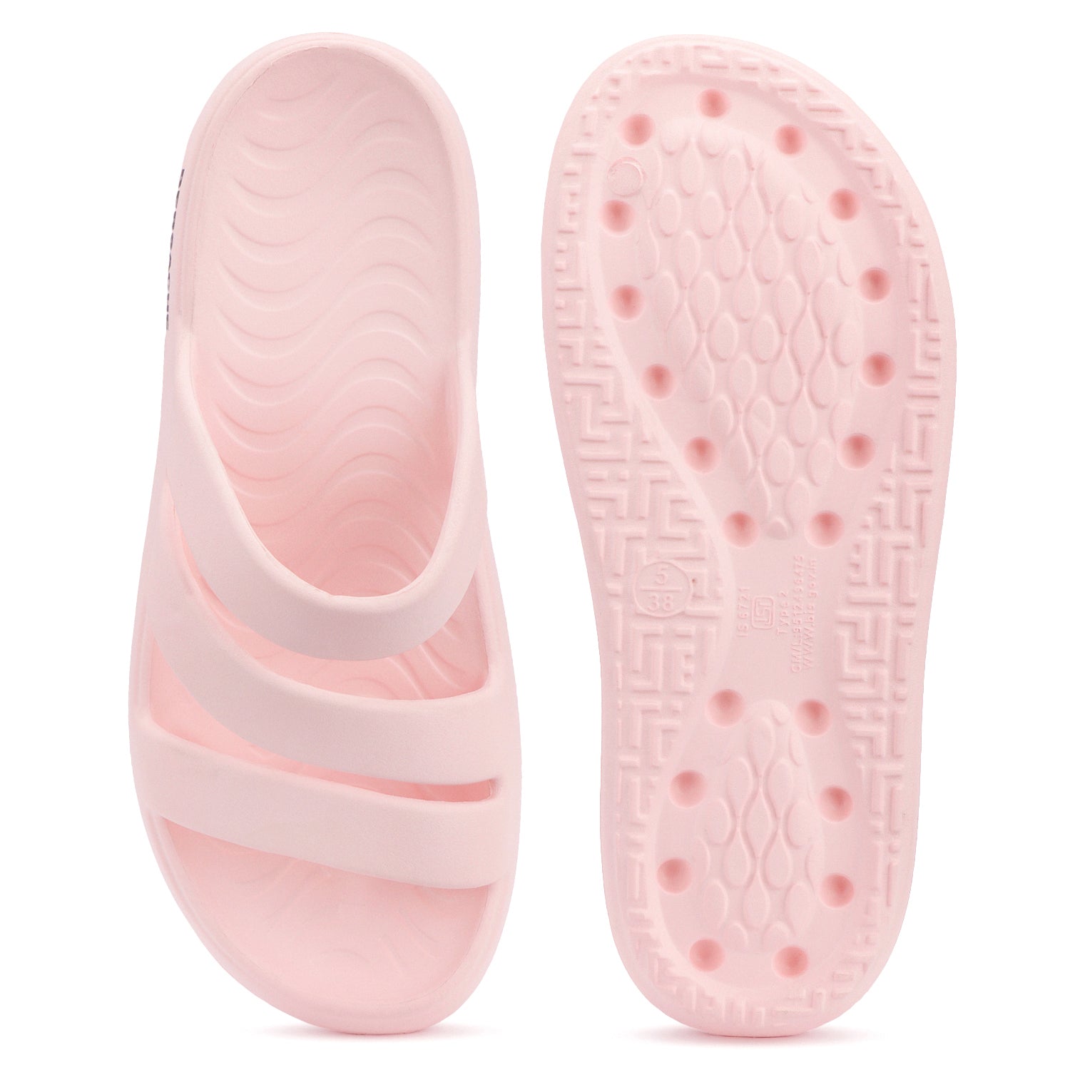 Bersache Extra Soft Classic Casual with Regular wear with Ultra Soft & Flexibility Technology Sandal for Women's-(6310-Pink)