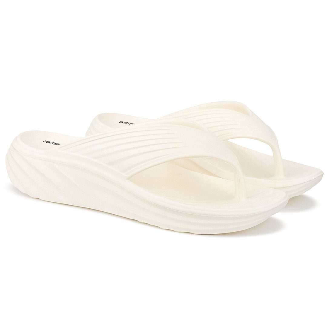 Doctor Bersache Newly Launched Orthopedic Comfort Slipper for Men | Diabetic Friendly | Extra Cushioning | Arch Support | Pain | White-DB -110