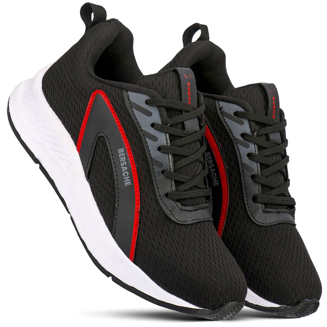 Bersache Premium Sports,Gym, Trending Stylish Running Shoes For Men (8091-Black)