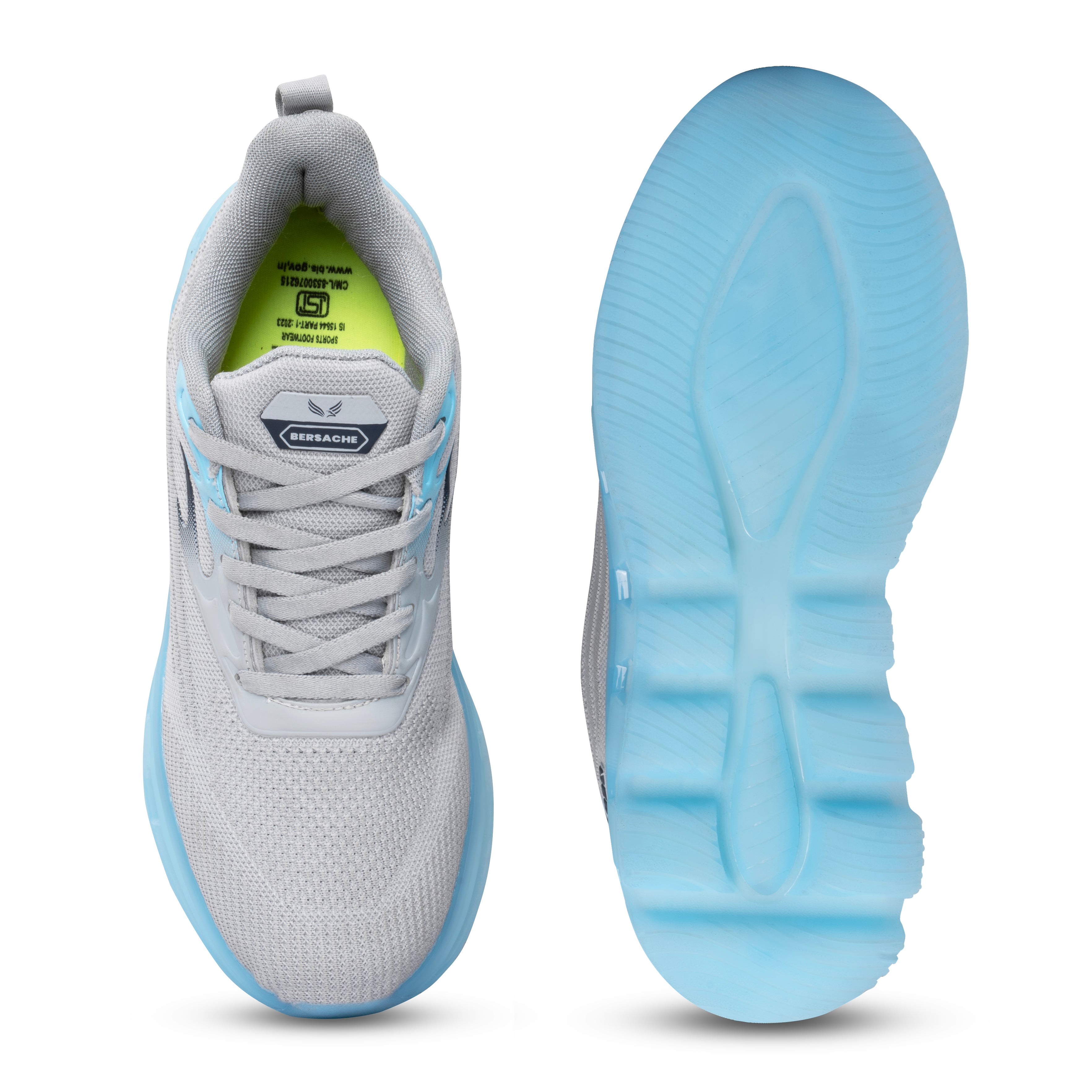 Bersache Premium Sports ,Gym, Trending Stylish Running Shoes For Men (9198-Grey).