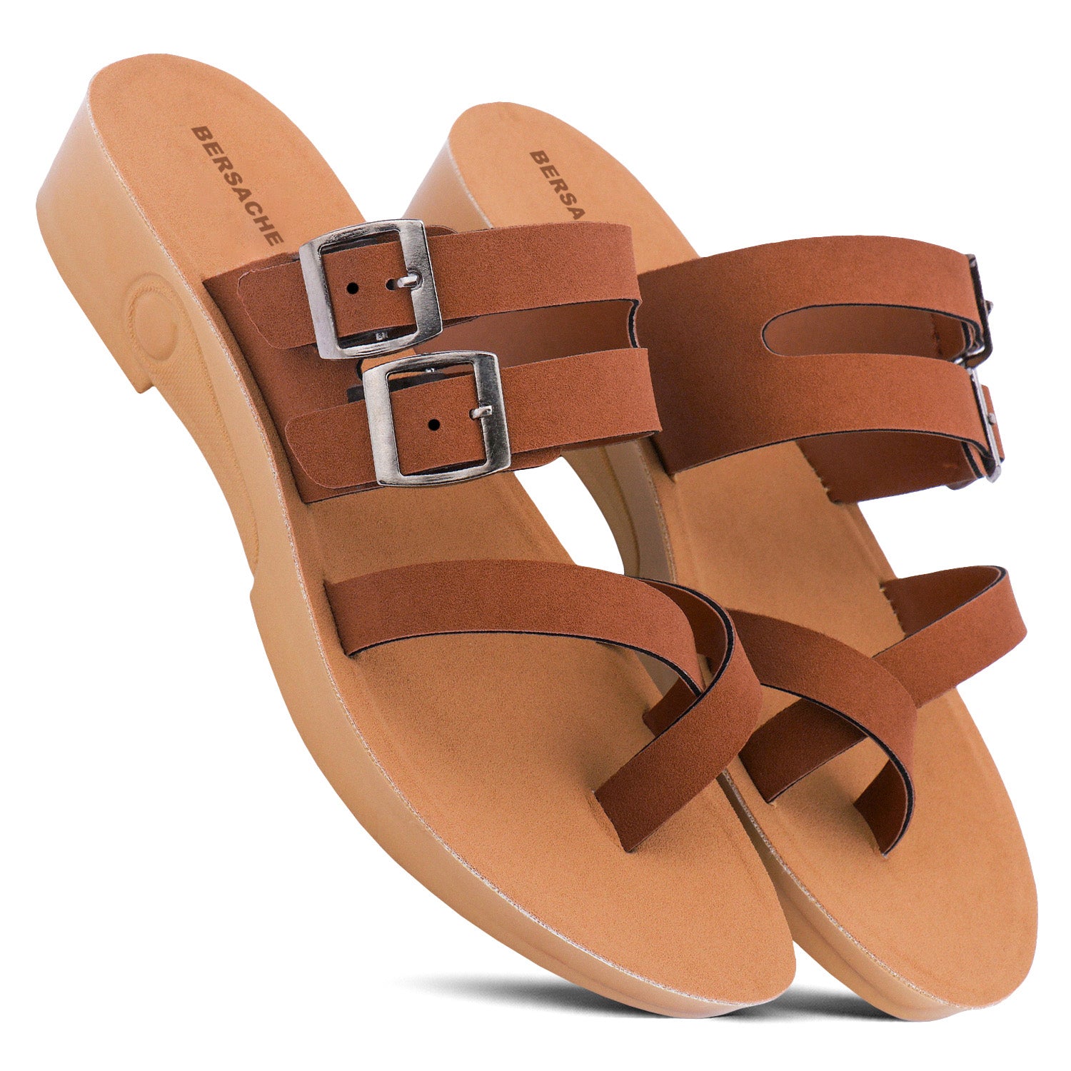 Bersache Extra Soft Classic Casual with Regular wear with Ultra Soft & Flexibility Technology Sandal's For Women's & Girl's-(6238-Brown)