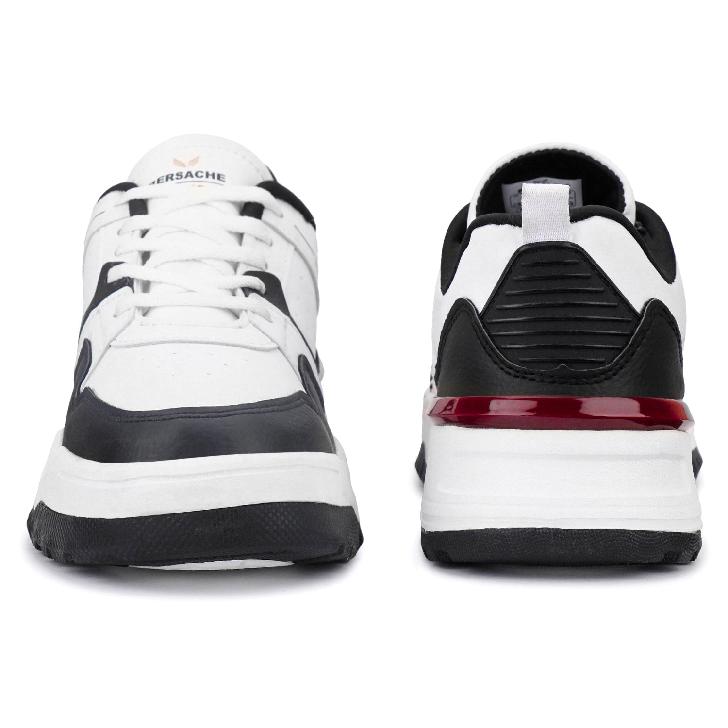 Bersache Casual Sneaker shoe for Men| Soft Cushioned Insole , Slip-Resistance Casuals For Men (Black & White-9220).