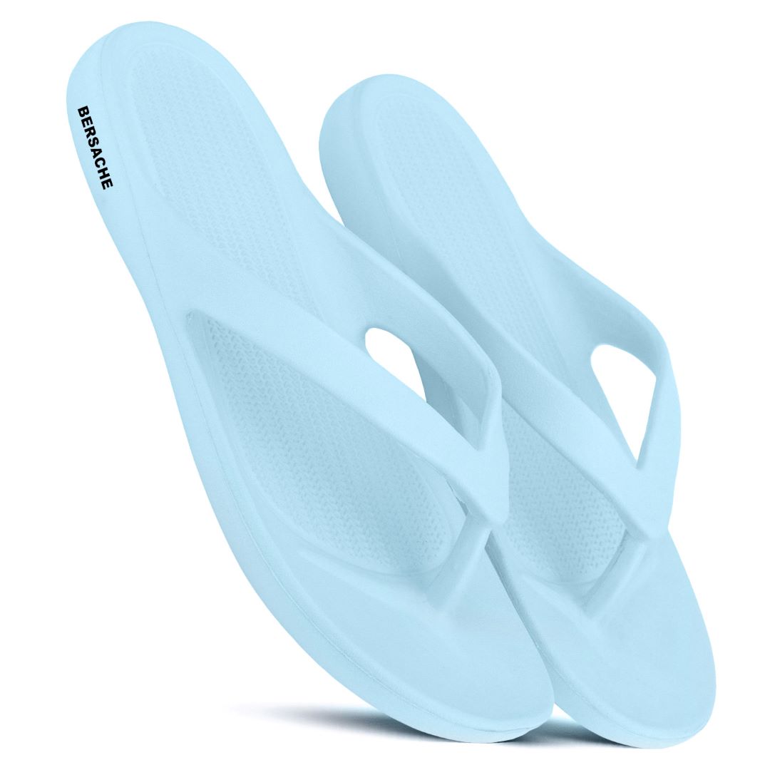 Bersache Extra Soft Classic Casual with Regular wear with Ultra Soft & Flexibility Technology Slipper For Women's & Girl's-(6252-Sky-Blue)