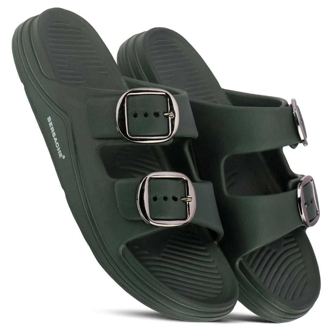 Bersache Extra Soft Classic Casual with Regular wear with Ultra Soft & Flexibility Technology Flip-Flop for Men's-(6284-Green)