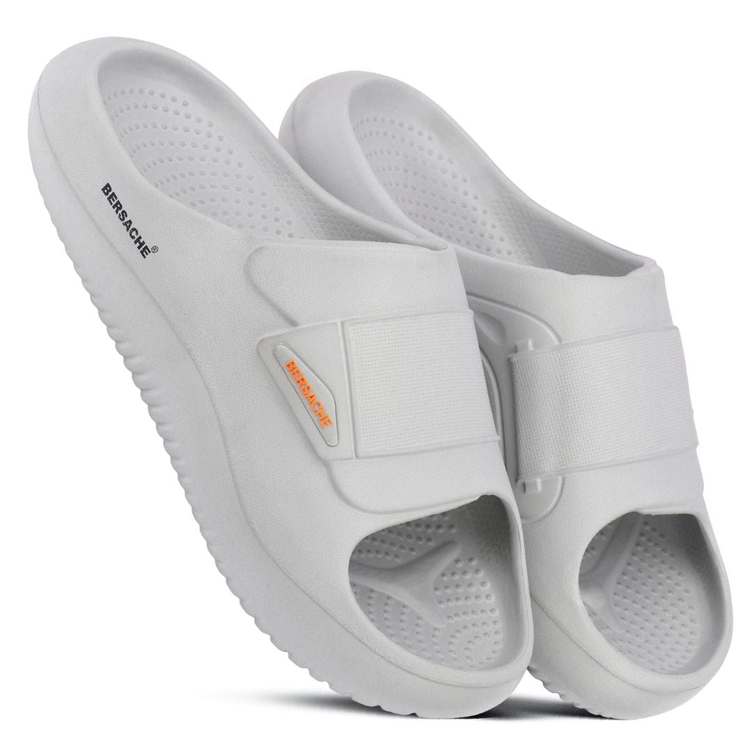 Bersache Extra Soft Classic Casual CHAPPAL with Regular wear with Ultra Soft & Flexibility Technology Slippers for Men's -(6280-Grey)