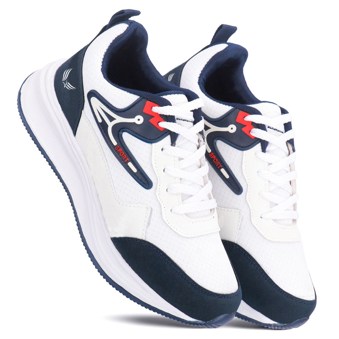 Bersache Premium Sports ,walking,Gym,cricket, Trending Running Shoes For Men's (White-8130)