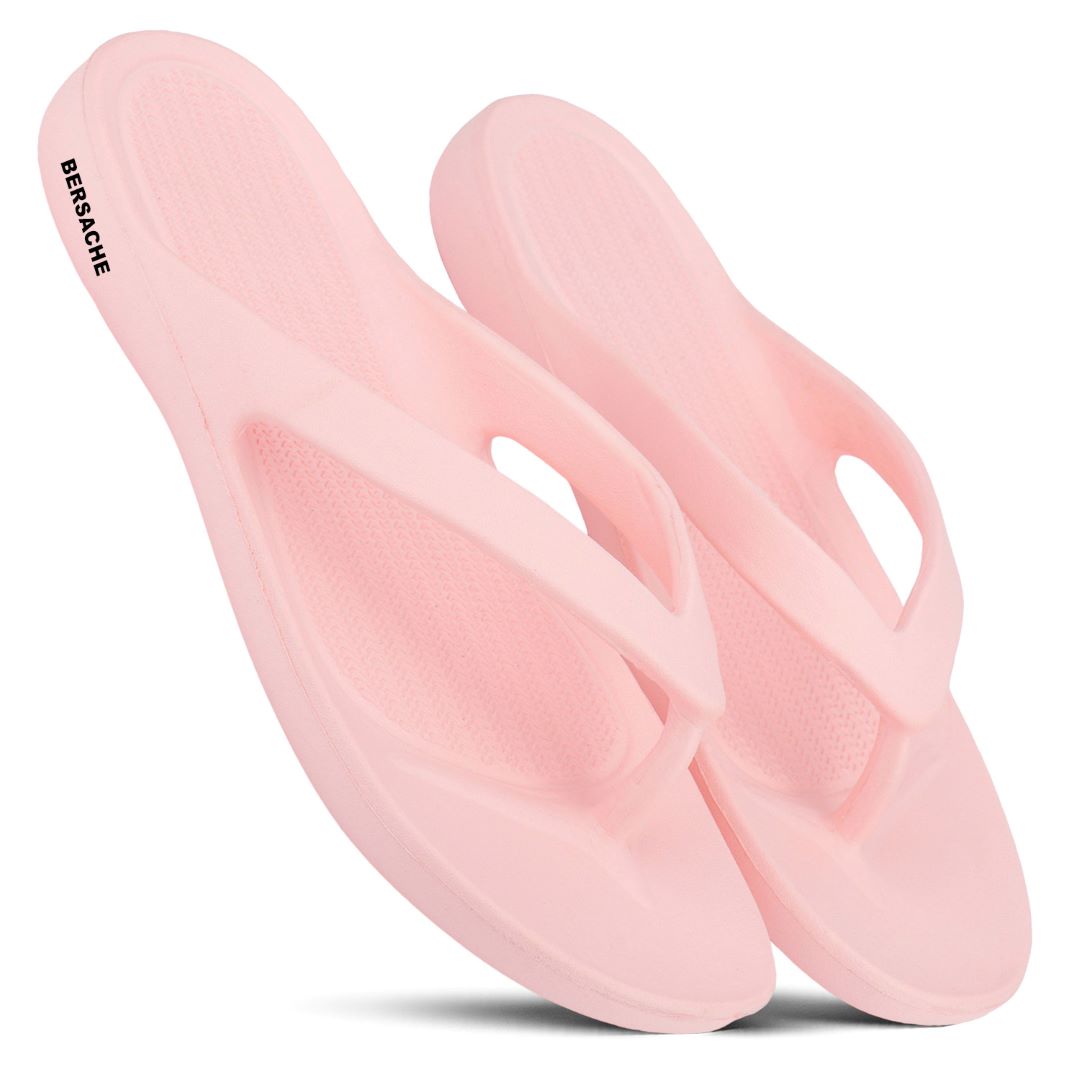 Bersache Extra Soft Classic Casual with Regular wear with Ultra Soft & Flexibility Technology Slipper For Women's & Girl's-(6253-Pink)