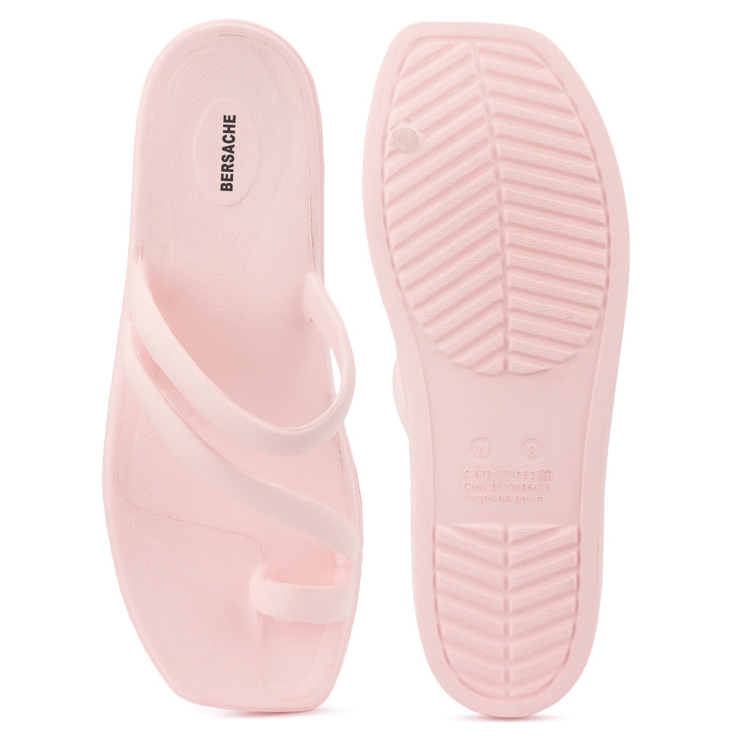Bersache Extra Soft Classic Casual with Regular wear with Ultra Soft & Flexibility Technology Sandal for Women's-(6305-Pink)