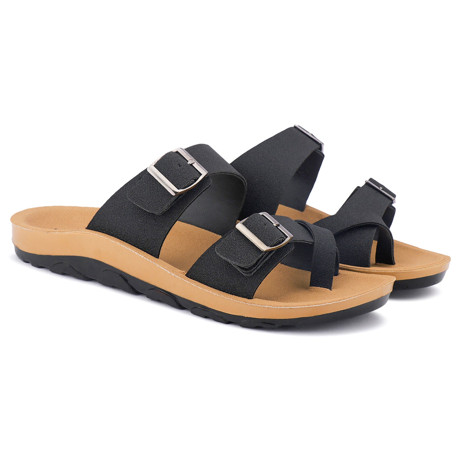 Bersache Extra Soft Classic Casual with Regular wear with Ultra Soft & Flexibility Technology Sandal For Men's & Boy's-Black-6218