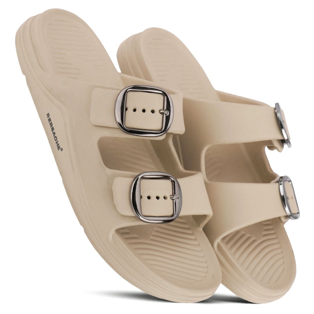 Bersache Extra Soft Classic Casual with Regular wear with Ultra Soft & Flexibility Technology Sandals for Men's-(6283-Beige)
