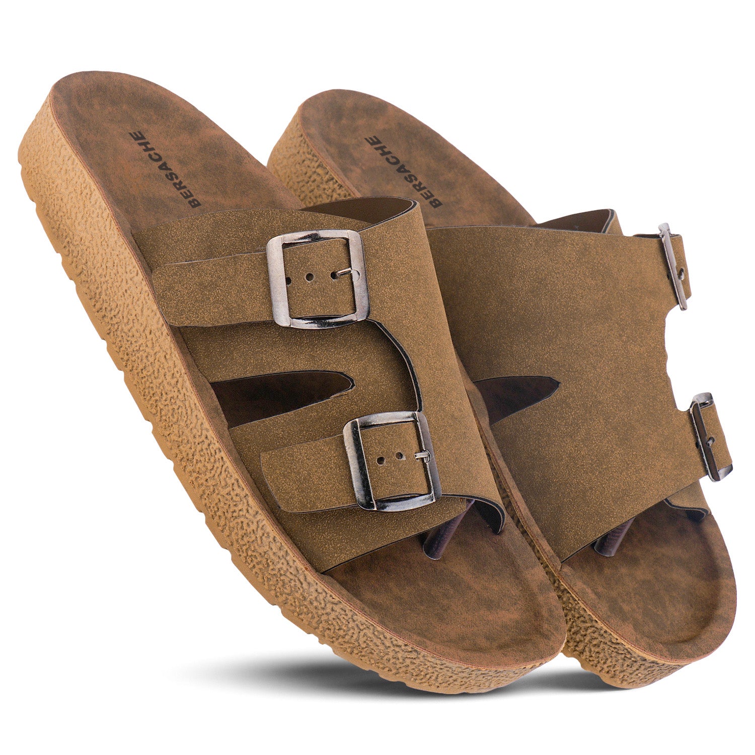 Bersache Extra Soft Classic Casual with Regular wear with Ultra Soft & Flexibility Technology Slipper For Men's & Boy's-Tan-6220