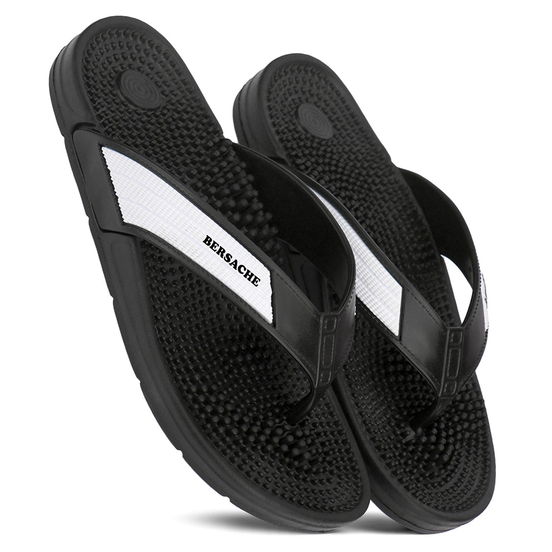 Bersache Extra Soft Classic Casual with Regular wear with Ultra Soft & Flexibility Technology Sandals for Men's-(6335-Black).