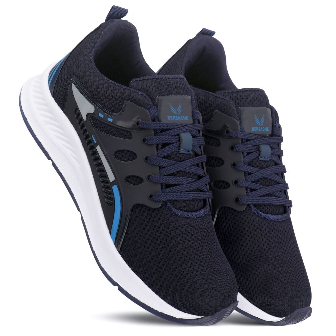 Bersache Premium Sports ,walking,Gym,cricket, Trending Running Shoes For Men's (Dark-Blue-8129)