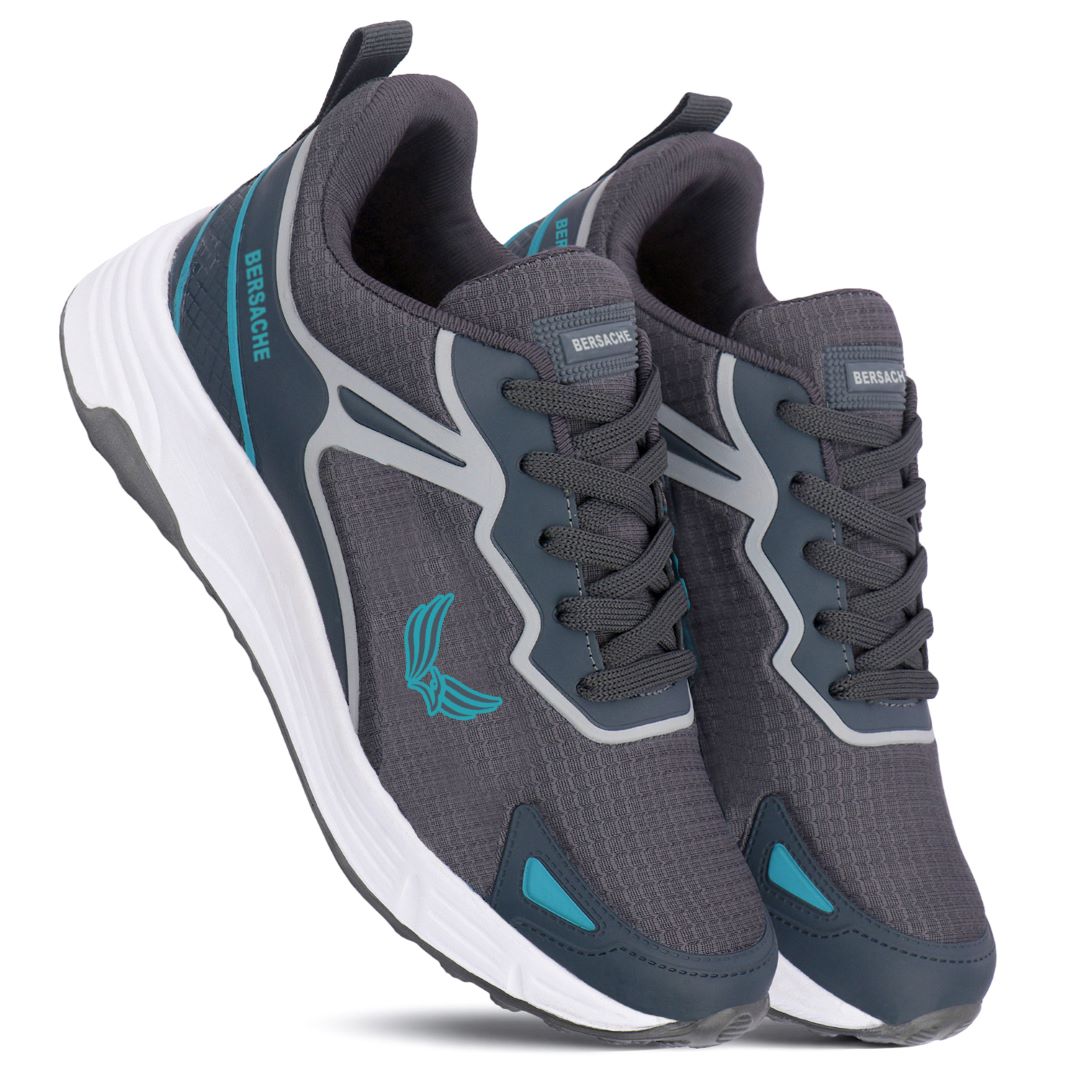 Bersache Premium Sports ,walking,Gym,cricket, Trending Running Shoes For Men's (Gray-8122)