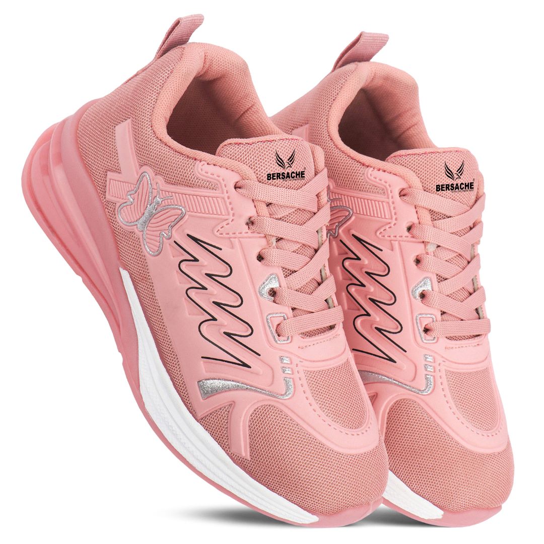 Bersache Premium Sports ,walking,Gym,cricket, Trending Running Shoes For Women's-(8140-Pink)