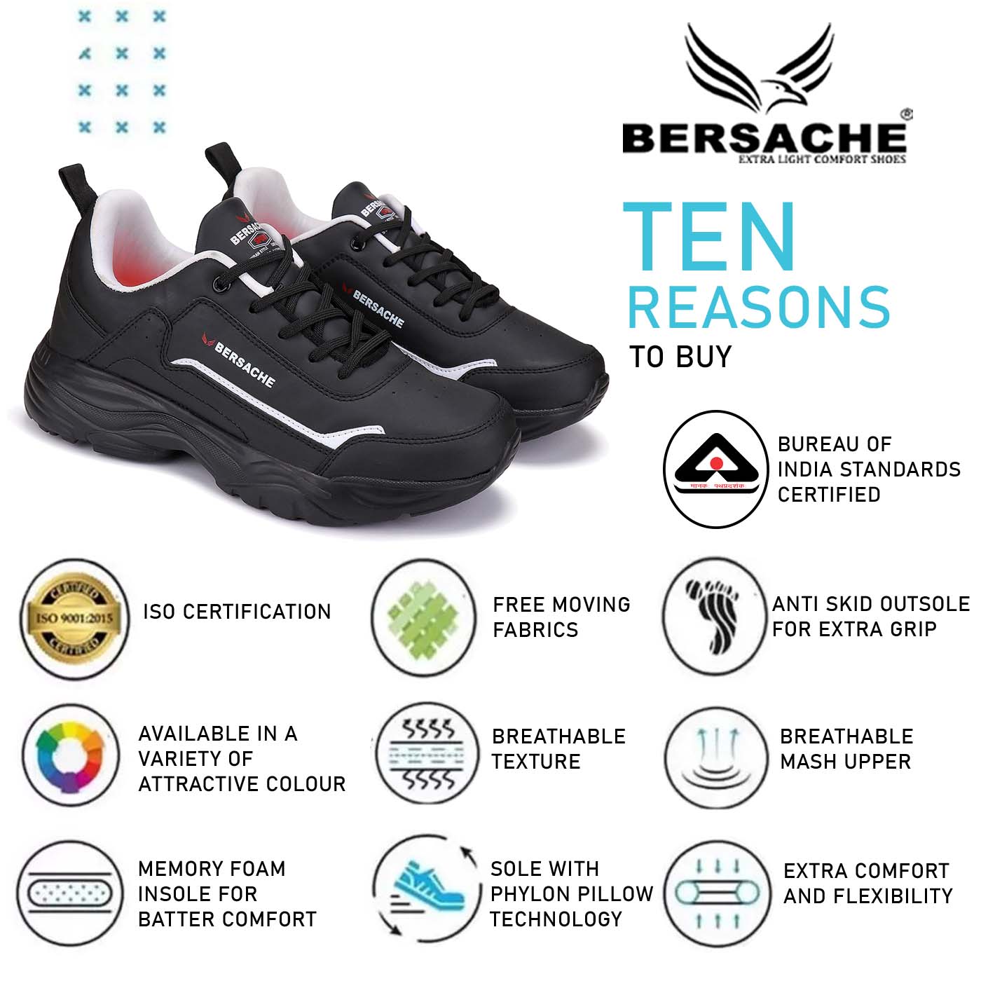 Bersache Lightweight Sports Shoes For Men-7056