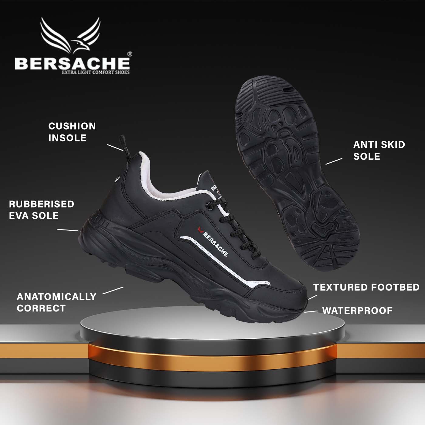 Bersache Lightweight Sports Shoes For Men-7056