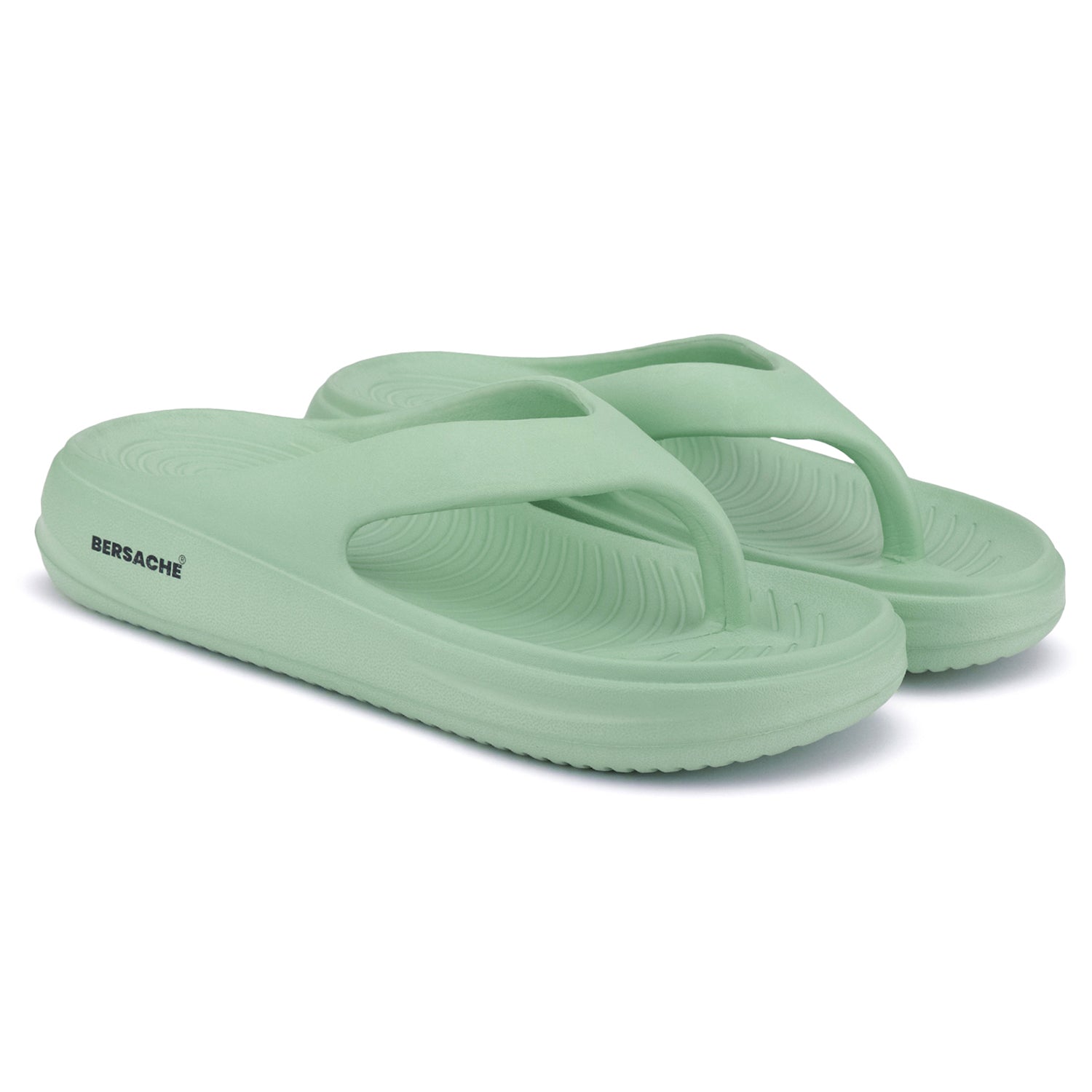 Bersache Extra Soft Classic Casual with Regular wear with Ultra Soft & Flexibility Technology Flip-Flop for Women's & Girl's (6199-Green)