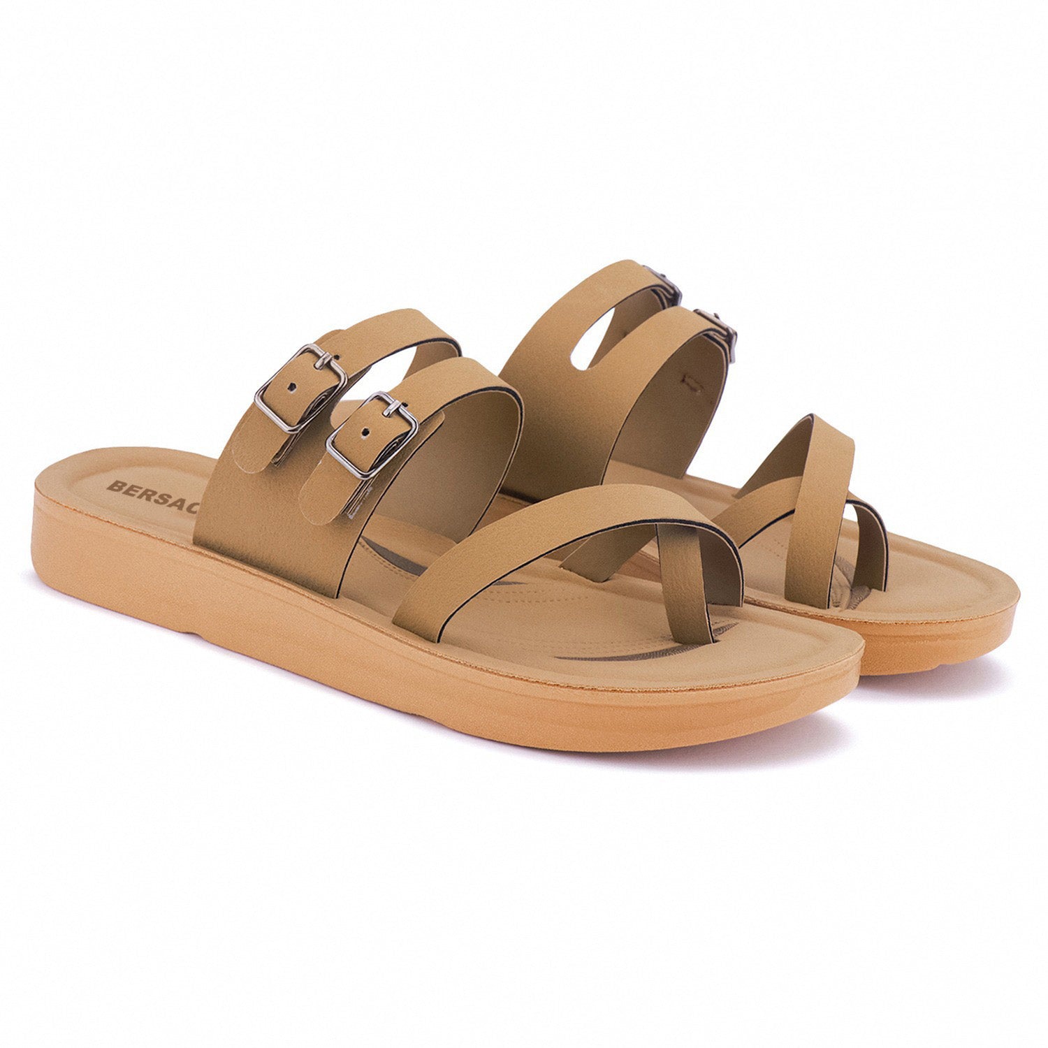 Bersache Extra Soft Classic Casual with Regular wear with Ultra Soft & Flexibility Technology Sandal For Women's/Girl's-Tan(beige)-6226