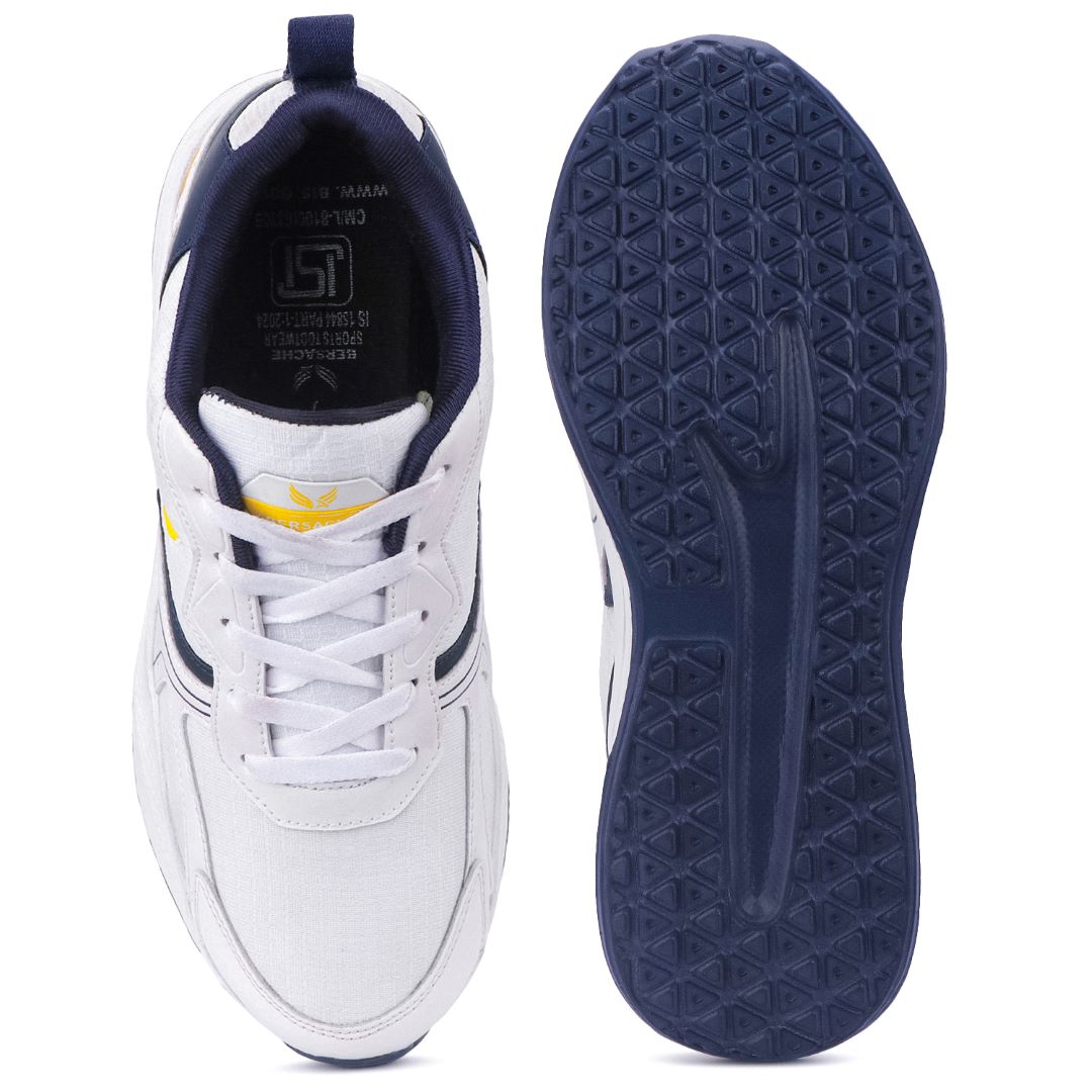 Bersache remium Sports ,walking,Gym,cricket, Trending Running Shoes For Men's-(8116-White)