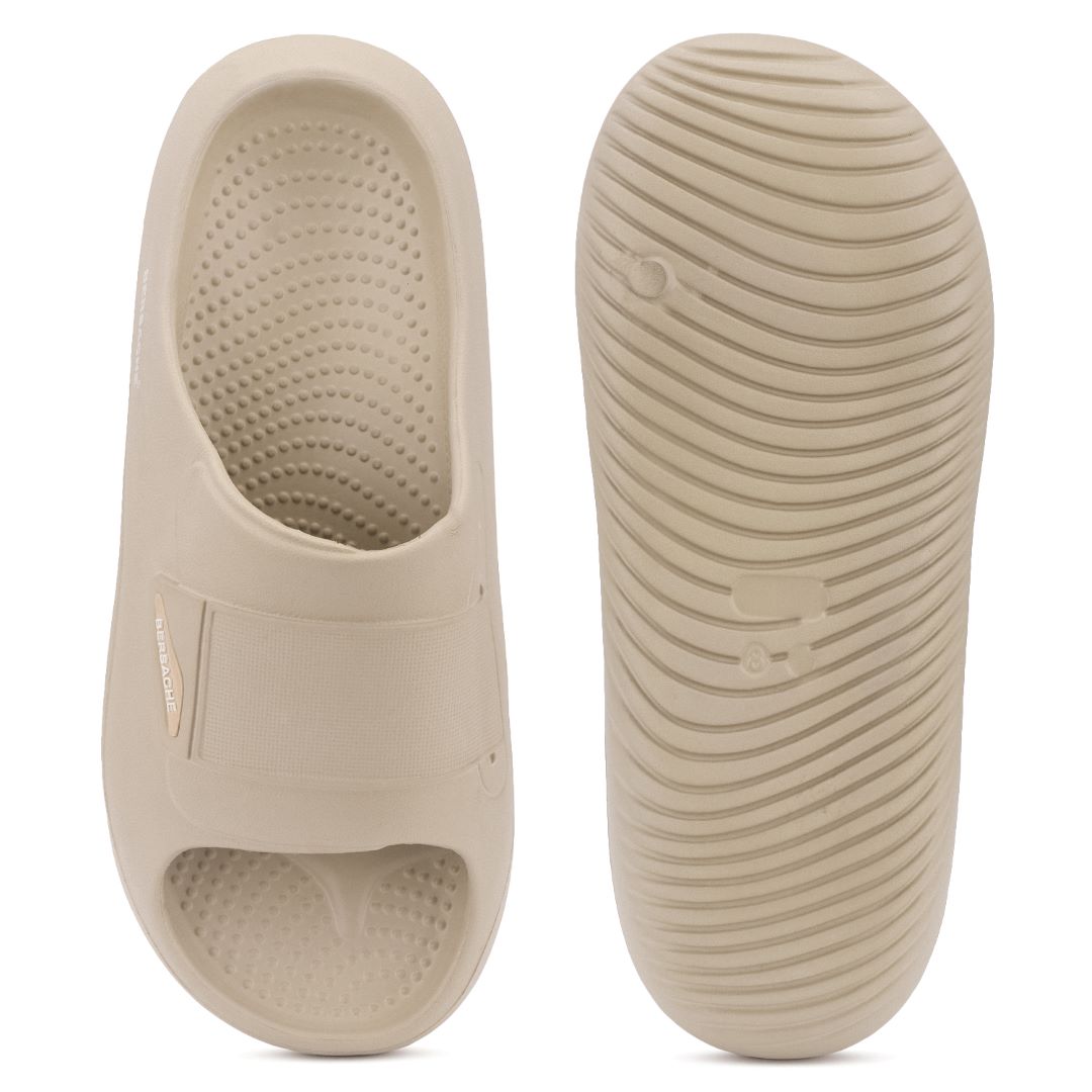 Bersache Extra Soft Classic Casual CHAPPAL with Regular wear with Ultra Soft & Flexibility Technology Slippers for Men's-(6282-Beige)