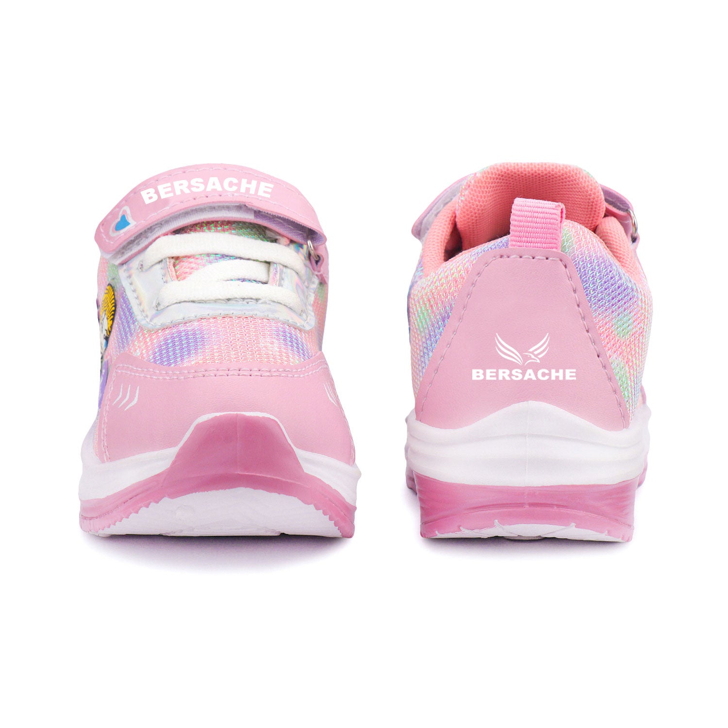 Bersache Premium Sports,walking,Gym,cricket,Trending Running Shoes For Kid's - Pink -8074.