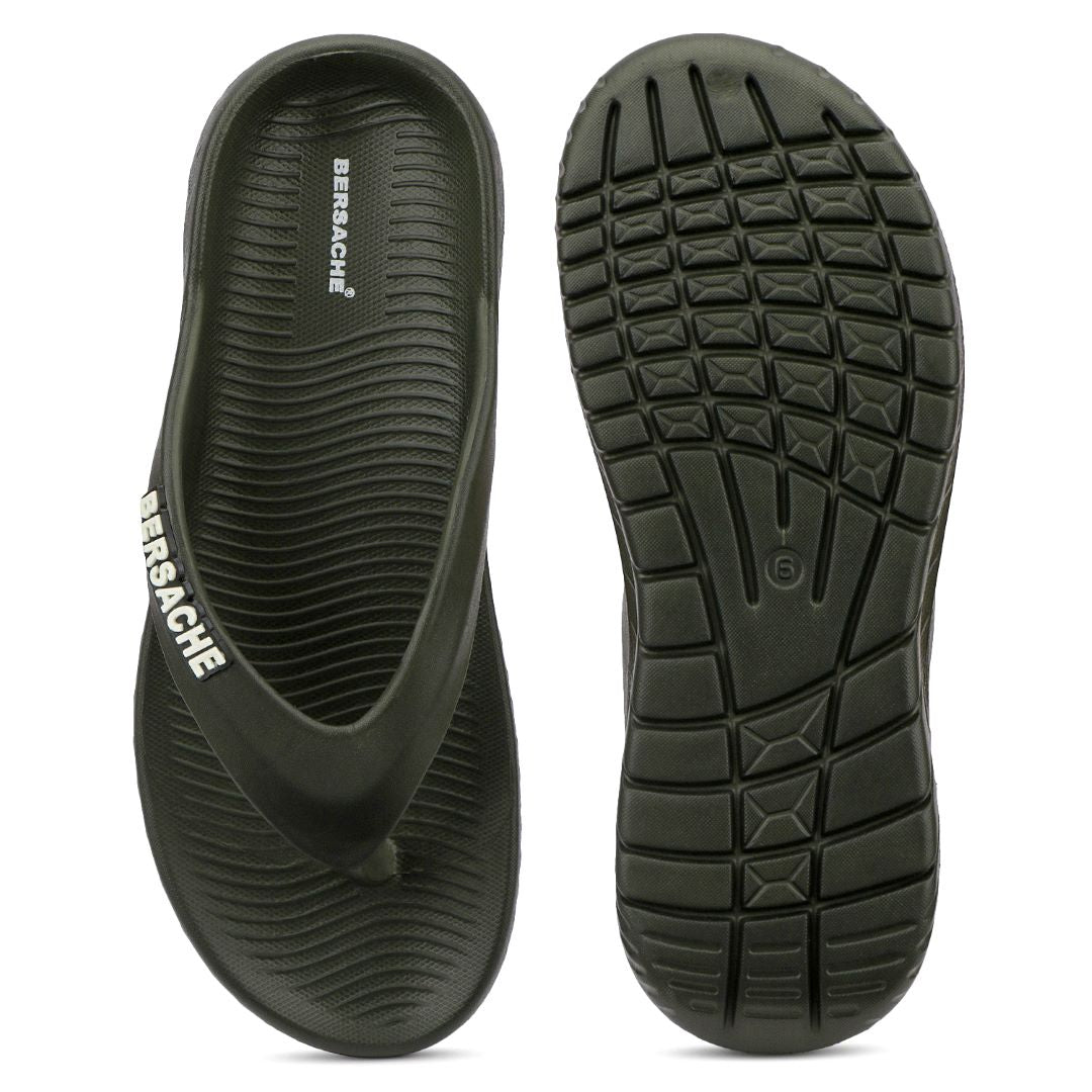 Bersache Extra Soft Classic Casual with Regular wear with Ultra Soft & Flexibility Technology Slipper For Men's & Boy's-Black-6255