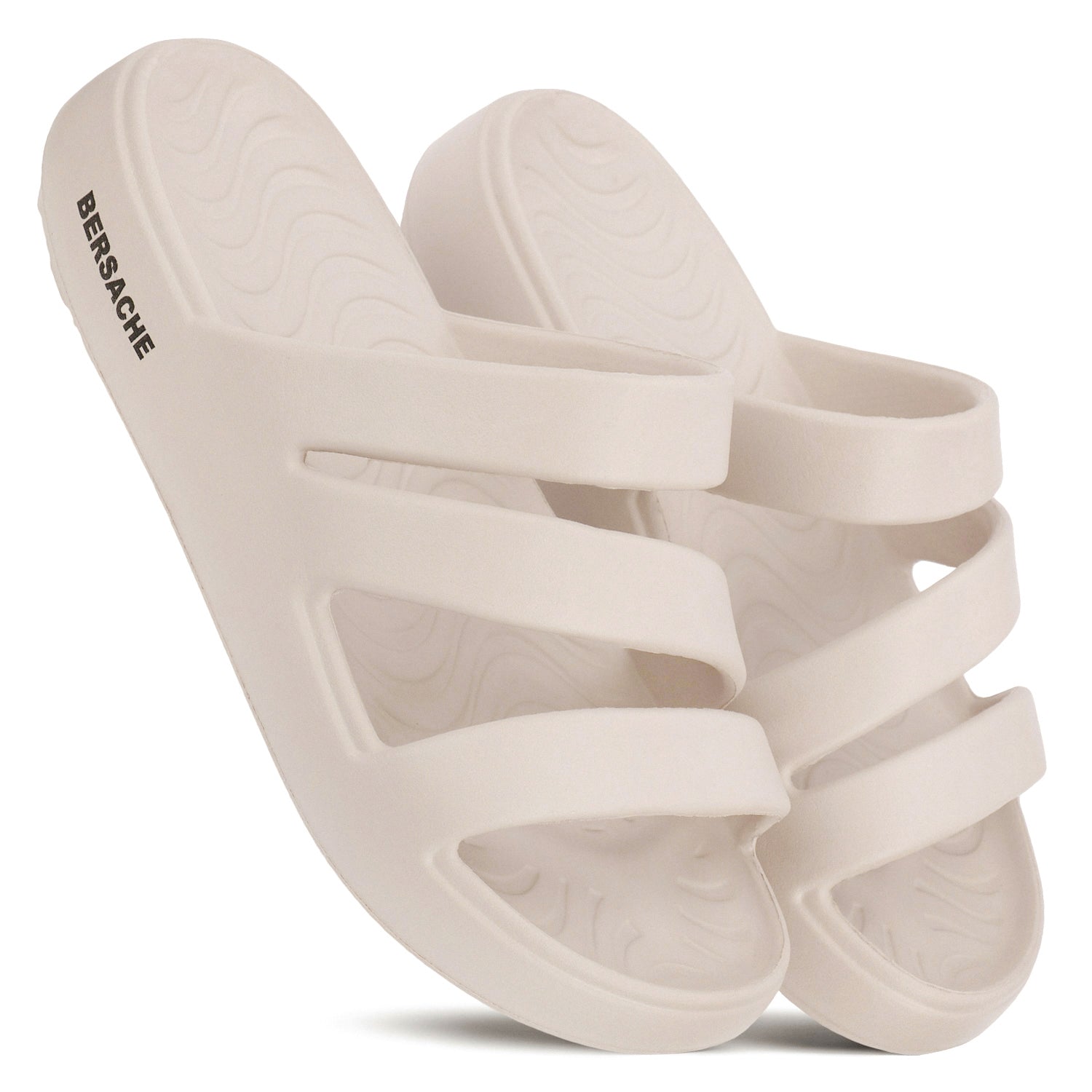 Bersache Extra Soft Classic Casual with Regular wear with Ultra Soft & Flexibility Technology Sandal for Women's-(6311-Beige)