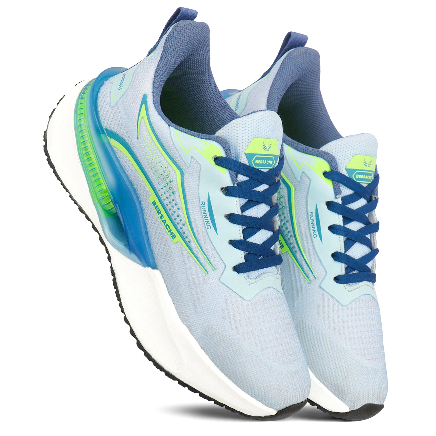 Bersache Casual Sneaker shoe for Men| Soft Cushioned Insole , Slip-Resistance Casuals For Men (Grey-green-9216).