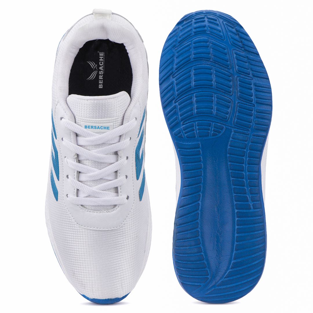 Bersache Premium Sports ,walking,Gym,cricket, Trending Running Shoes For Men's (White-8133)