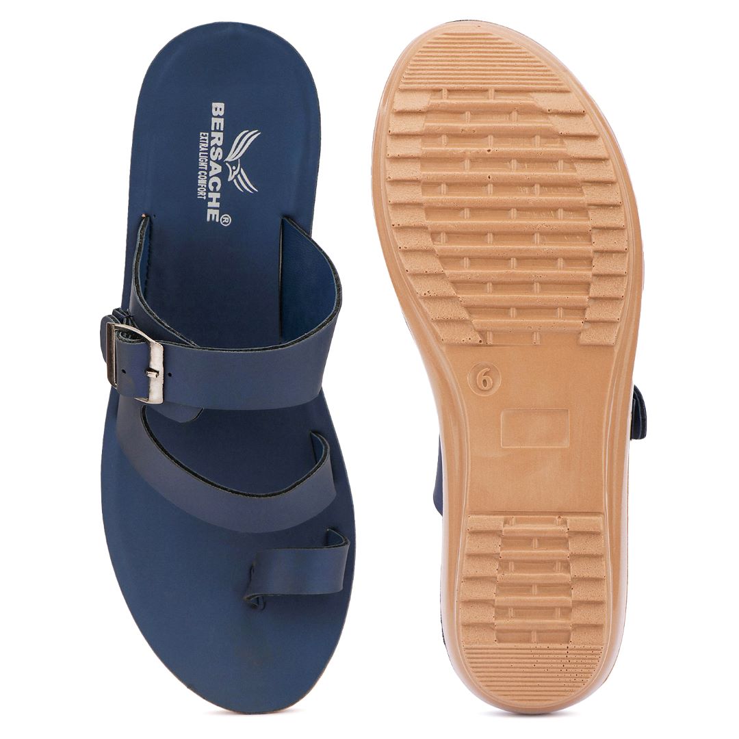 Bersache Extra Soft Classic Casual with Regular wear with Ultra Soft & Flexibility Technology Sandal's For Women's & Girl's-(6244-Navy-blue)