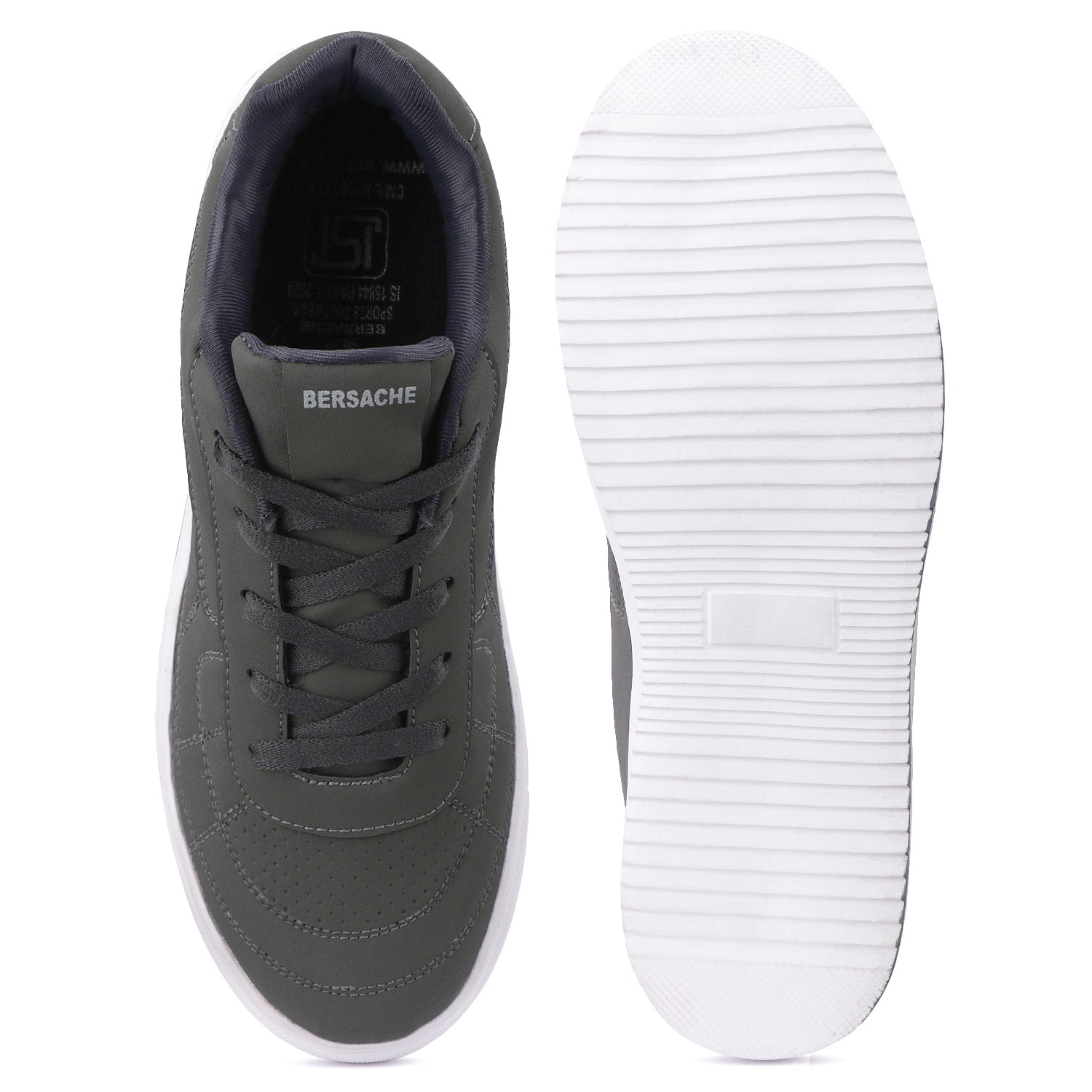 Bersache Casual Sneaker shoe for Men| Soft Cushioned Insole , Slip-Resistance Casuals For Men (8119-Grey)