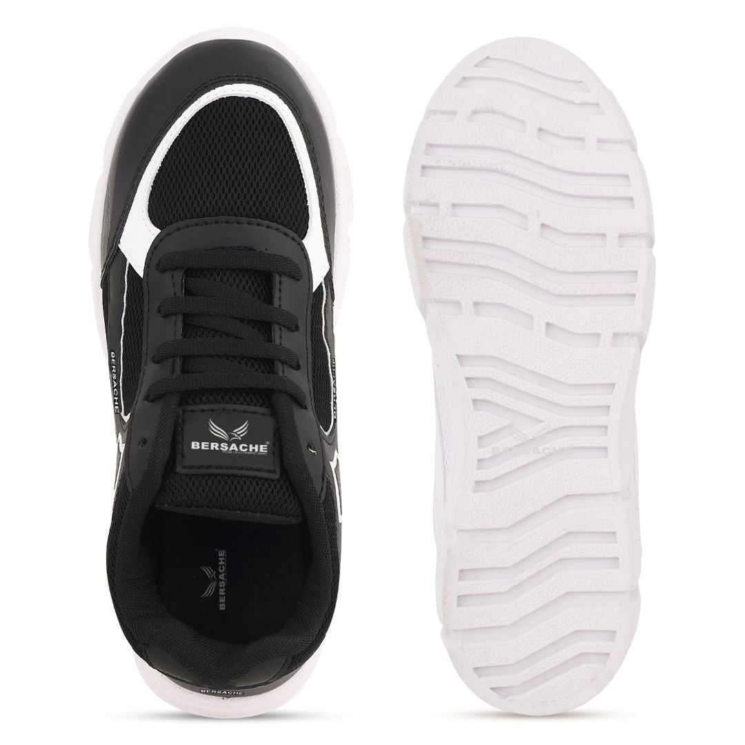 Bersache Casual Sneaker shoe for Women| Soft Cushioned Insole , Slip-Resistance Casuals For Women's-(8114-Black)